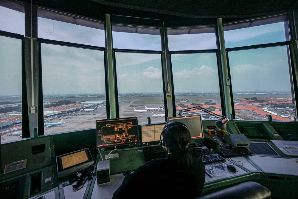 Tangerang,,indonesia March,2025, ,air,traffic,control,(atc),officers,guide